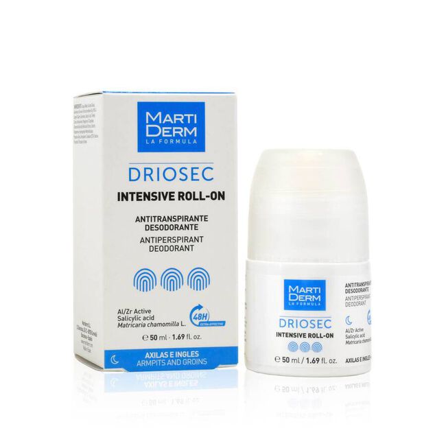 MartiDerm Driosec Desodorante Roll-on Axilas o Ingles, 50 ml