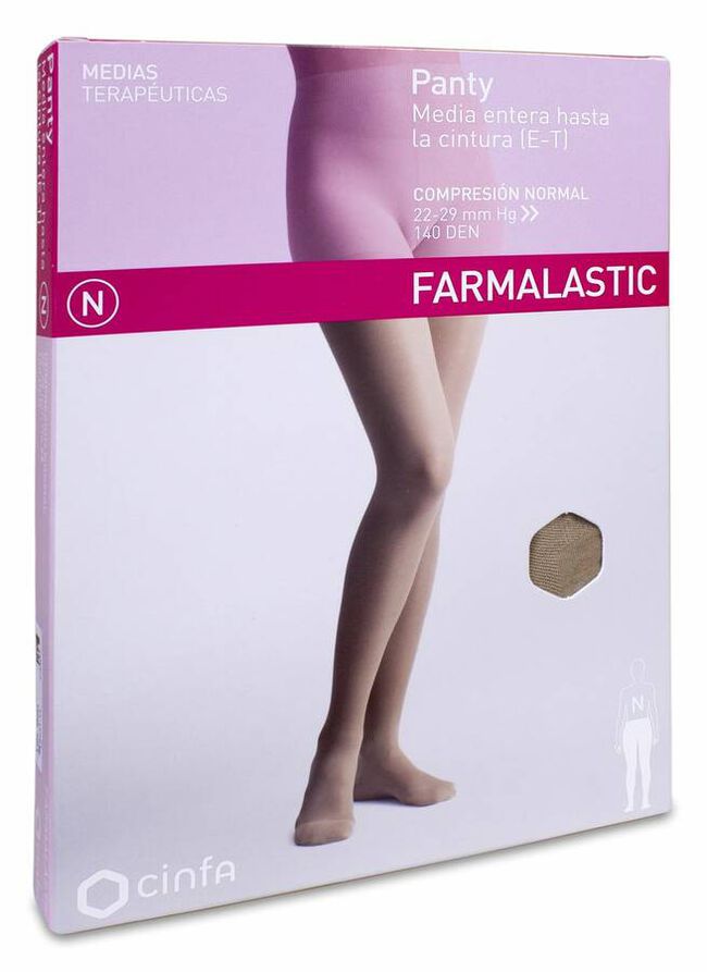 Farmalastic panty-media hasta la cintura (E-T) compresión normal