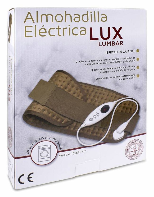 Gran Cruz Almohadilla Eléctrica Lux Lumbar, 1 Ud