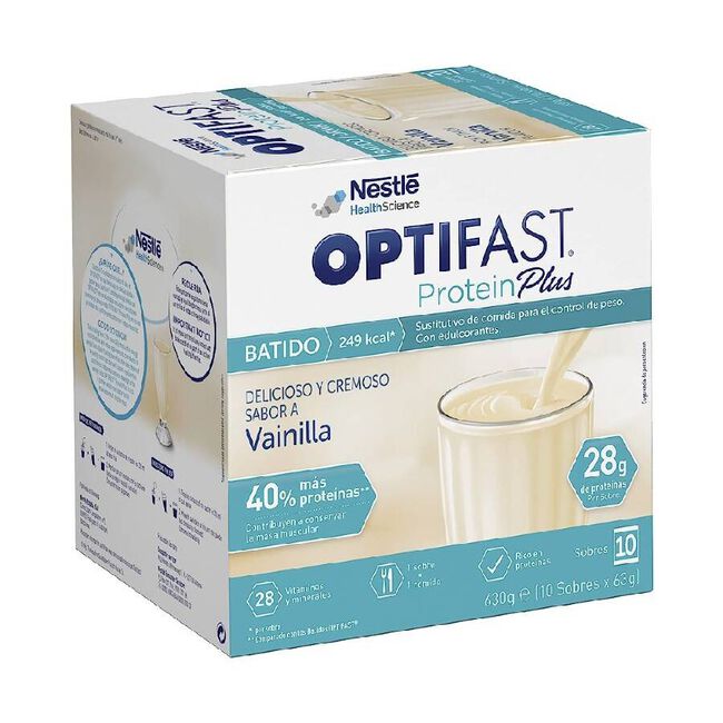 Nestlé Optifast Protein Plus Vainilla 63 g, 10 Sobres