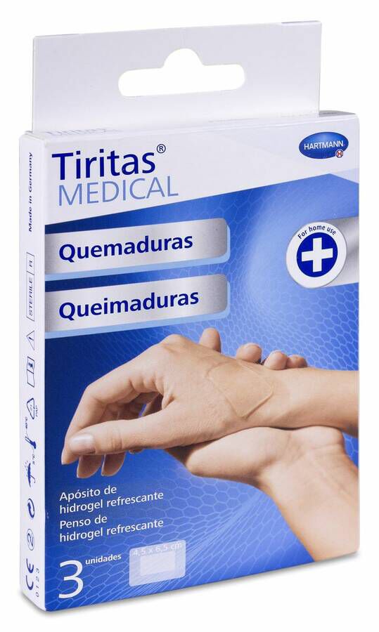 Tiritas Medical Quemaduras Pequeñas 6,5 x 4,5 cm, 3 Uds