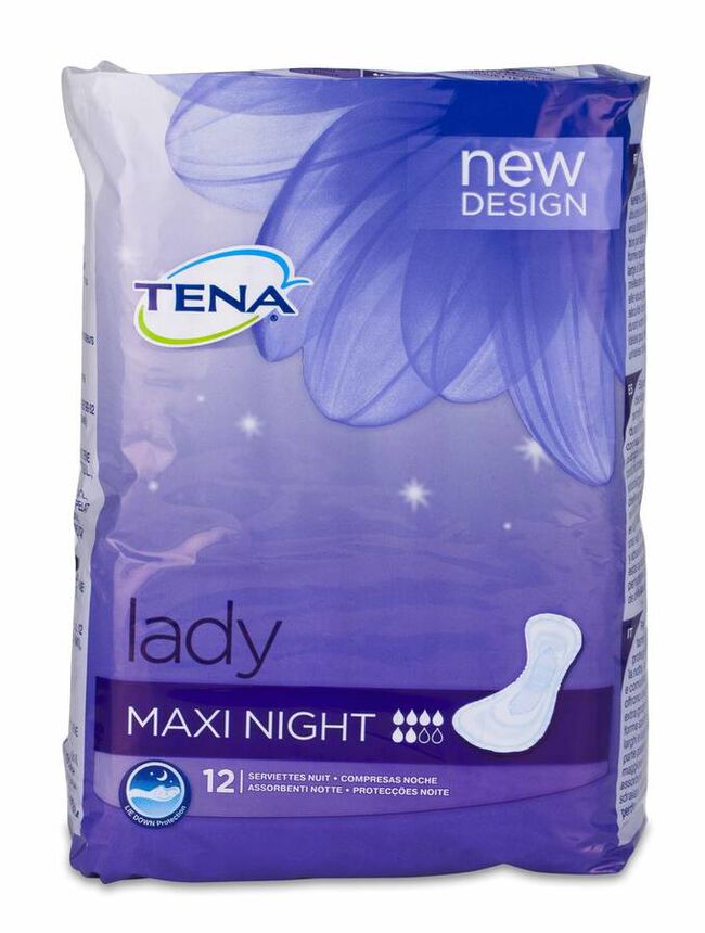 Tena Lady Maxi Night, 12 Uds