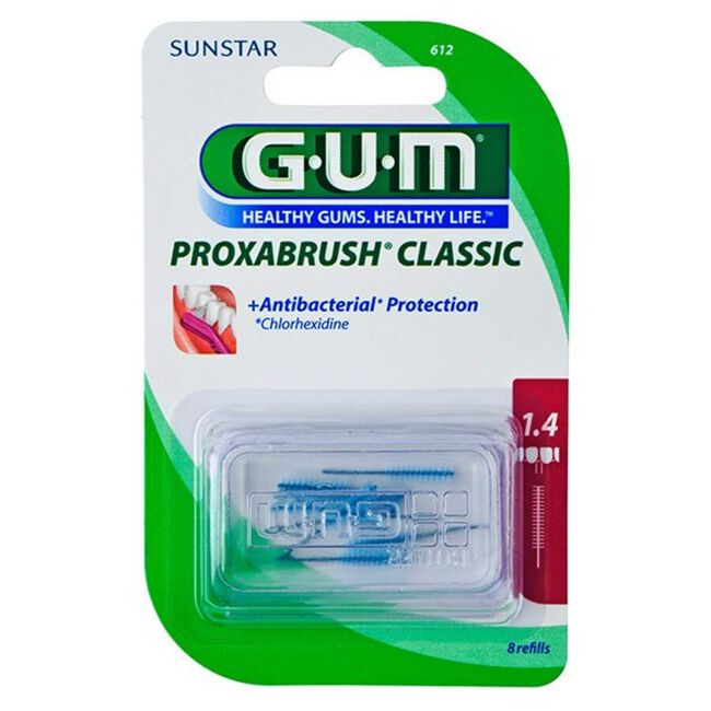 Butler GUM Recambio Proxabrush Classic Interdental 612, 8 Unidades