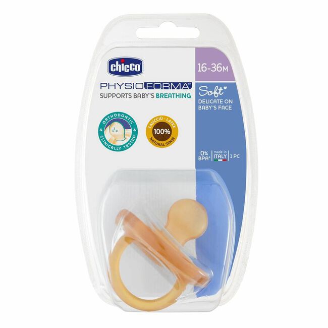 Chicco Chupete Physio Soft Gommotto Orthodontic Látex +12m, 1 Ud