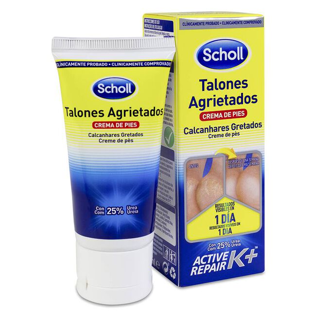 Scholl Crema Talones Agrietados con Active Repair K+, 60 ml