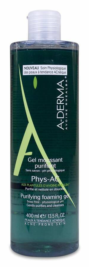 A-Derma Phys-AC Gel Limpiador, 400 ml
