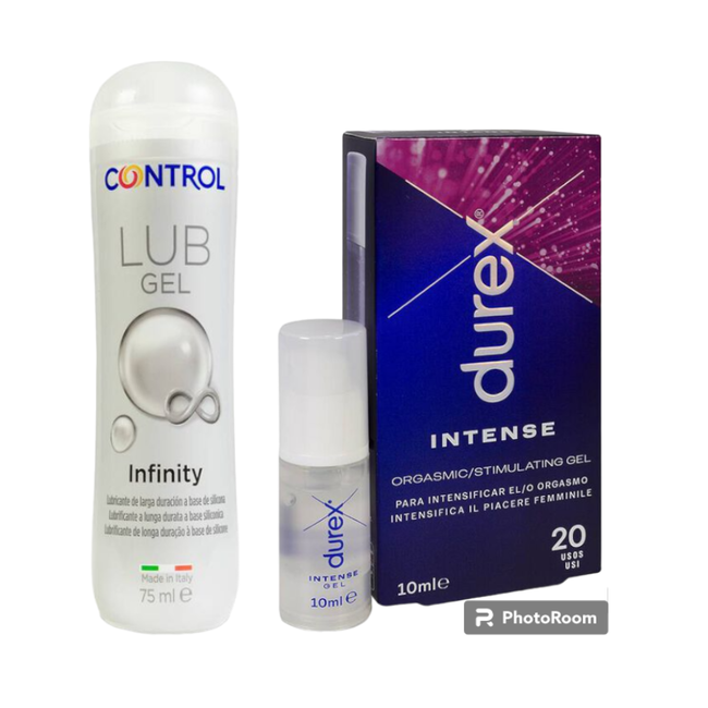 Pack Control Lubricante Infinity + Durex Intense Orgasmic Gel