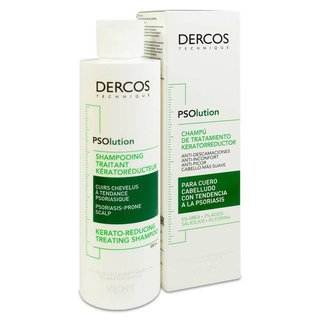 Vichy Dercos Champu Psolution Kerato-Reducing, 200 ml