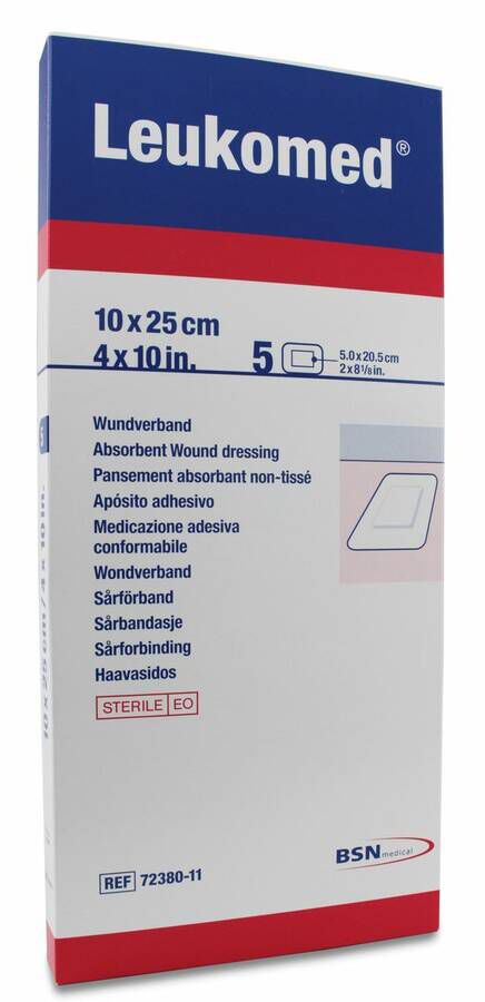 Leukomed Apósito Postoperatorio 10 cm x 25 cm, 5 Uds