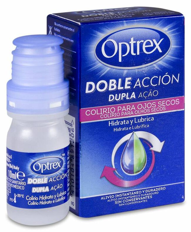 Optrex Doble Acción Ojos Secos Multidosis, 10 ml