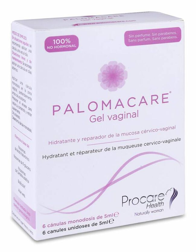 Palomacare Gel Vaginal Hidratante y Reparador, 6 Uds