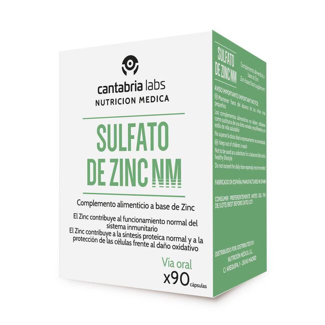 NM Sulfato de Zinc, 90 Cápsulas