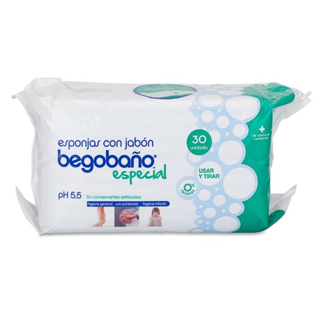 Begobaño Esponjas Enjabonadas, 30 Uds