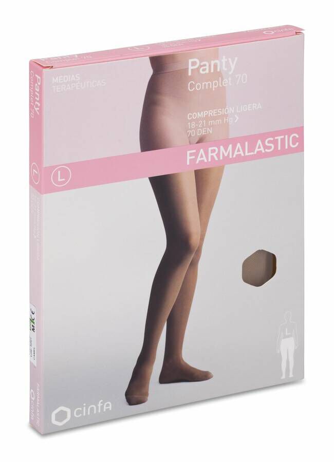 Farmalastic Panty Complet 70 Compresión Ligera Camel Mediana, 1 Ud