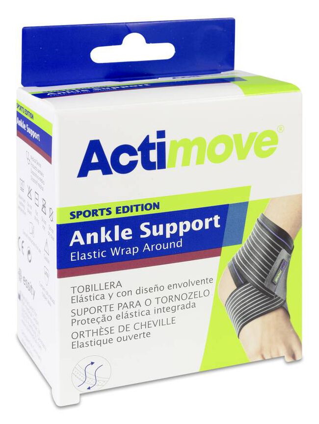 Actimove Tobillera Elástica con Cincha Estabilizadora Talla M, 1 Unidad