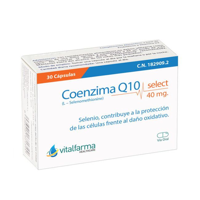 Vitalfarma Coenzima Q 10 Select 40 mg, 30 cápsulas