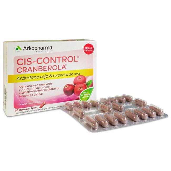 Arkopharma Cis Control Cranberola 140 mg, 60 Cápsulas