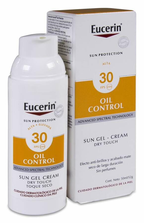Eucerin Oil Control Fotoprotector Gel-Crema Dry Touch SPF 30+, 50 ml