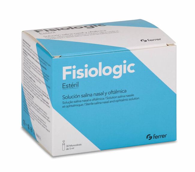 Fisiologic Solución Salina Nasal y Oftalmica 5 ml, 30 Uds
