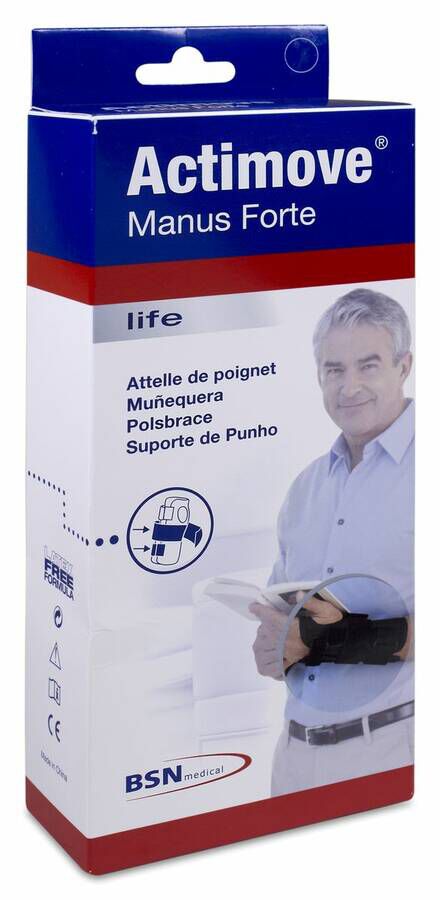 Actimove Manus Forte Negro Izquierda, Talla L/XL, 1 Ud