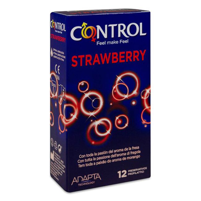 Control Preservativo Strawberry, 12 Uds