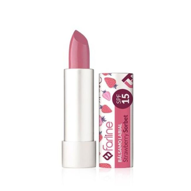 Farline Bálsamo Labial Fresa SPF 15, 10 x 4,5 g