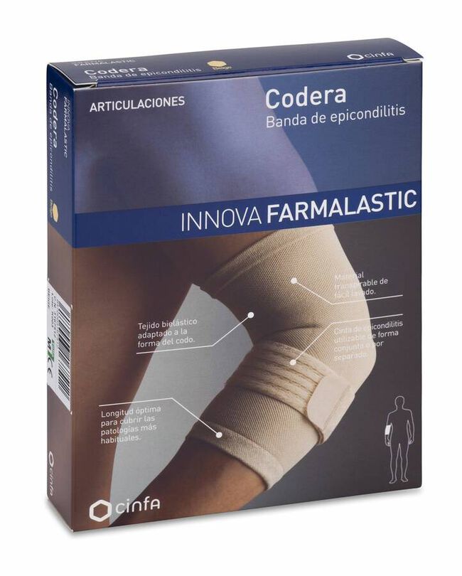 Farmalastic Innova Codera Epicondilitis Beige Mediana, 1 Ud