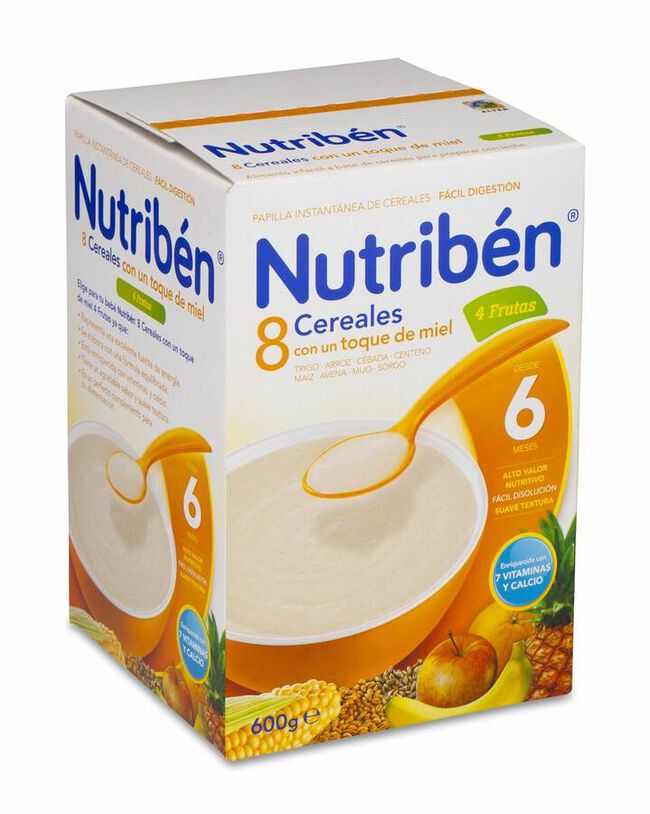 Nutribén 8 Cereales y Miel 4 Frutas, 600 g
