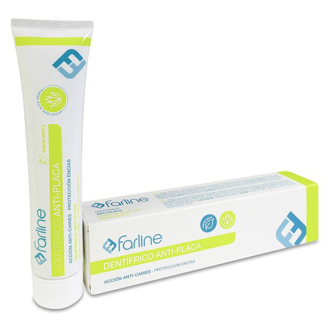 Farline Dentífrico Antiplaca Menta y Aloe Vera, 125 ml