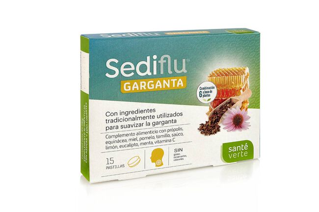 Santé Verte Sediflu Garganta, 15 Pastillas