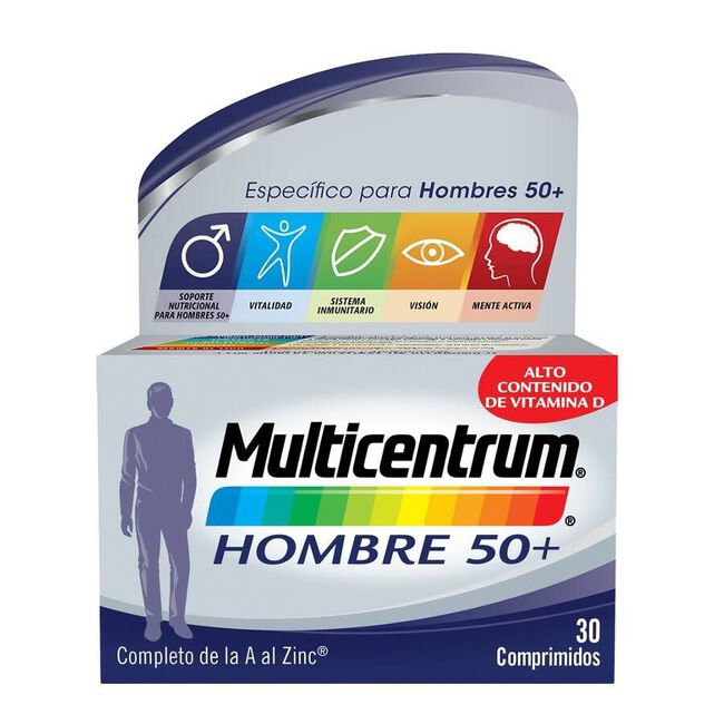 Multicentrum Hombre 50+, 30 Comprimidos