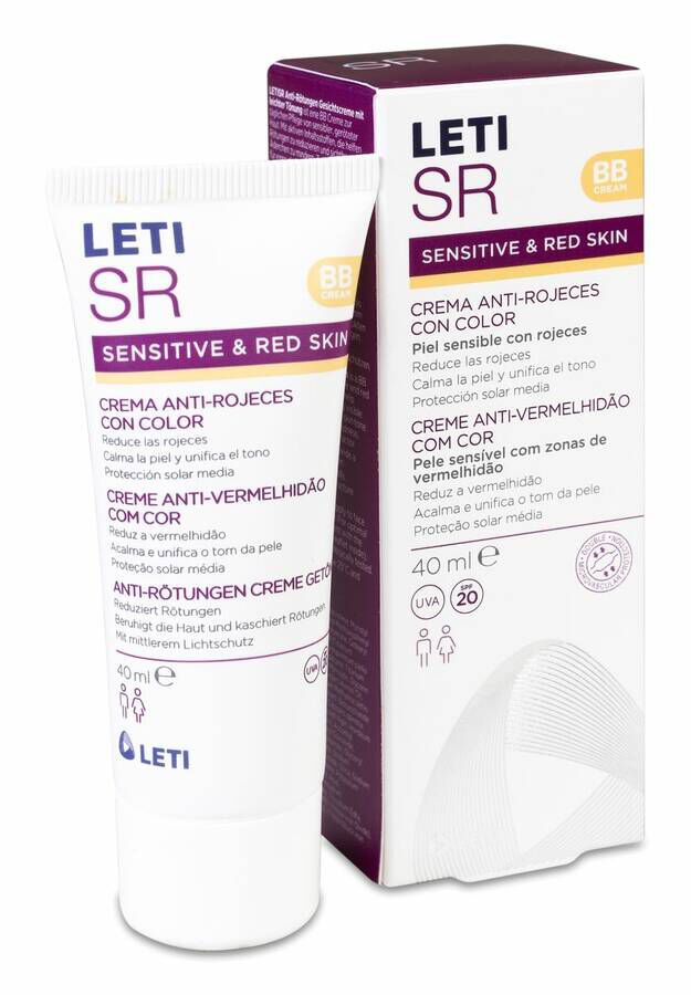 LETI SR Crema Anti-Rojeces Con Color SPF 20, 40 ml