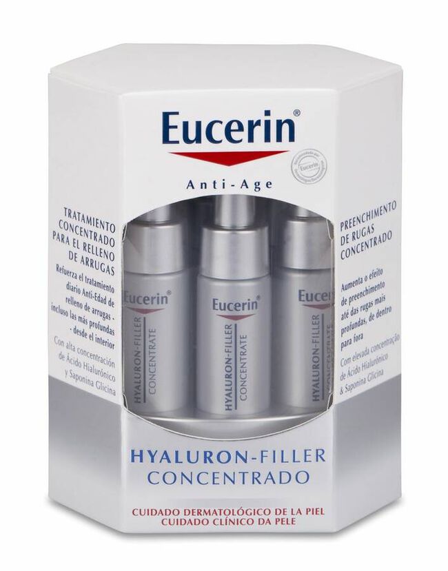 Eucerin Hyaluron Filler Concentrado Sérum Antiedad, 6 Ampollas