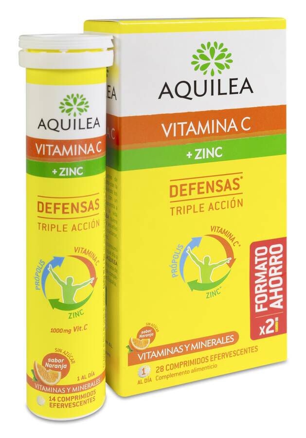 Aquilea Vitamina C + Zinc, 28 Comprimidos Efervescentes