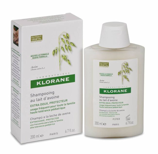 Klorane Champú Extrasuave a la Leche de Avena, 200 ml