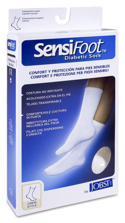 Jobst Sensifoot Normal Blanco Talla S, 2 Unidades
