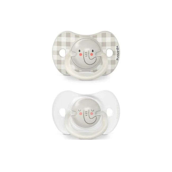 Suavinex Chupete Fusion con Tetina Fisiológica de Silicona 6-18 Meses, 2 Uds