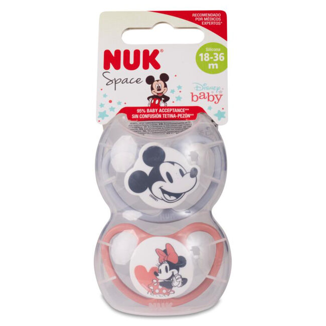 Nuk Space Chupete Mickey Mouse Rojo