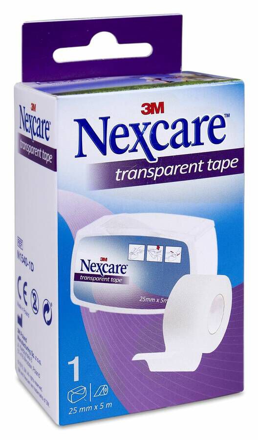 Nexcare Esparadrapo Transparente 25 mm x 5 m, 1 Ud