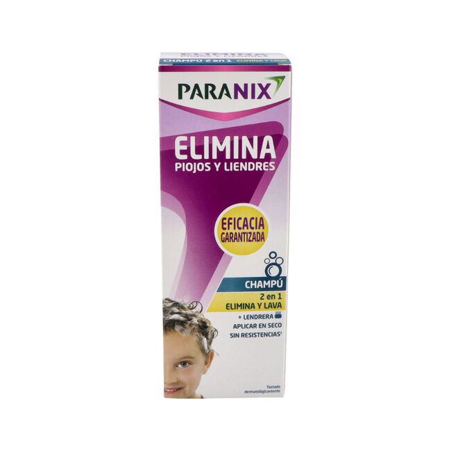 Paranix Elimina Piojos y Liendres Champú 2 en 1, 200 ml