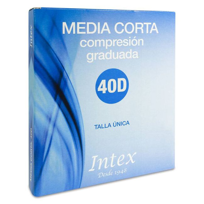Intex Media Corta Compresión Ligera Negro, 1 par