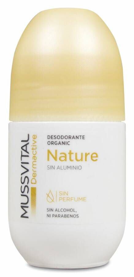 Mussvital Dermactive Nature Desodorante Orgánico Roll On, 75 ml