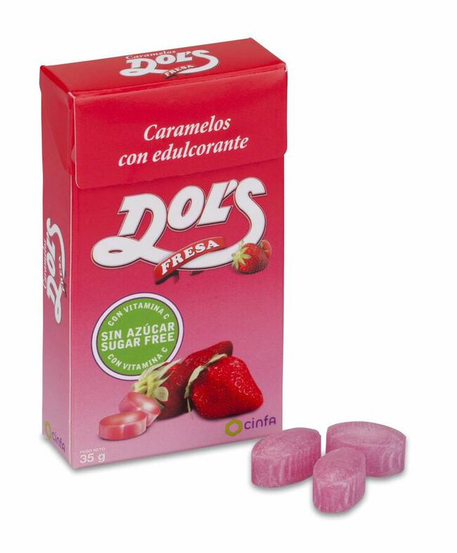 Dol'S Caramelos sin Azúcar Caja Fresa, 35 g