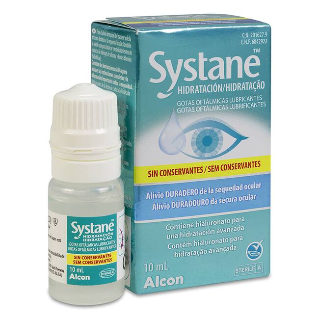 Systane Hidratación Gotas Oftálmicas Sin Conservantes, 10 ml