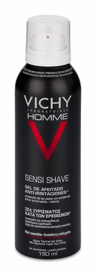 Vichy Homme Gel-Crema De Afeitar Sin Jabon Pieles Sensibles, 200 ml