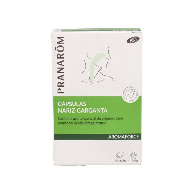 Pranarom Cápsulas Nariz-Garganta, 30 Cápsulas