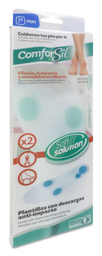 Comforsil Plantilla de Silicona Anti-Impacto Talla M, 1 Par