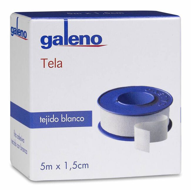 Galeno Esparadrapo Tejido Blanco 5 m x 1,5 cm, 1 Ud