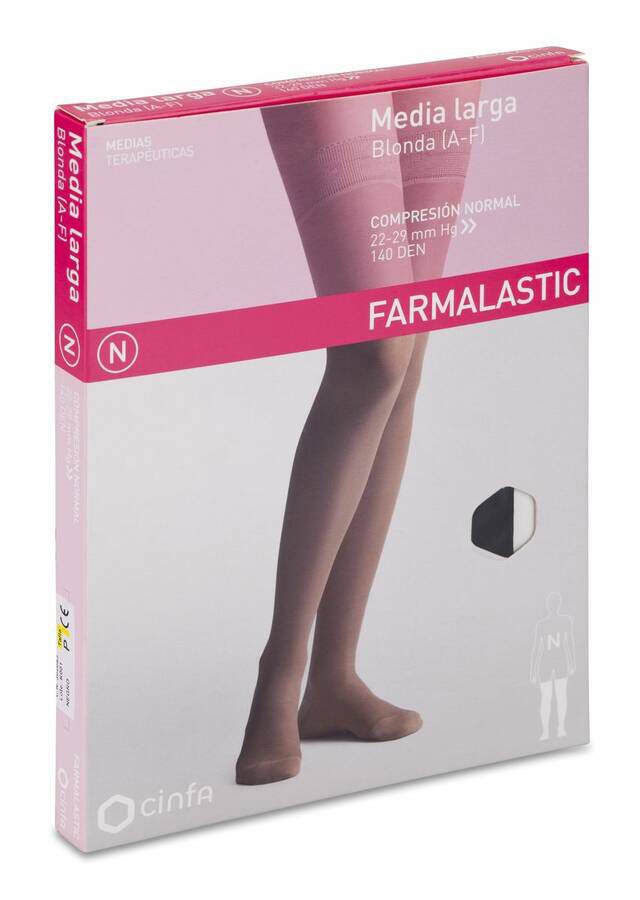 imagen de Farmalastic Media Larga de Compresi&oacute;n Normal Negro Peque&ntilde;a, 1 Par