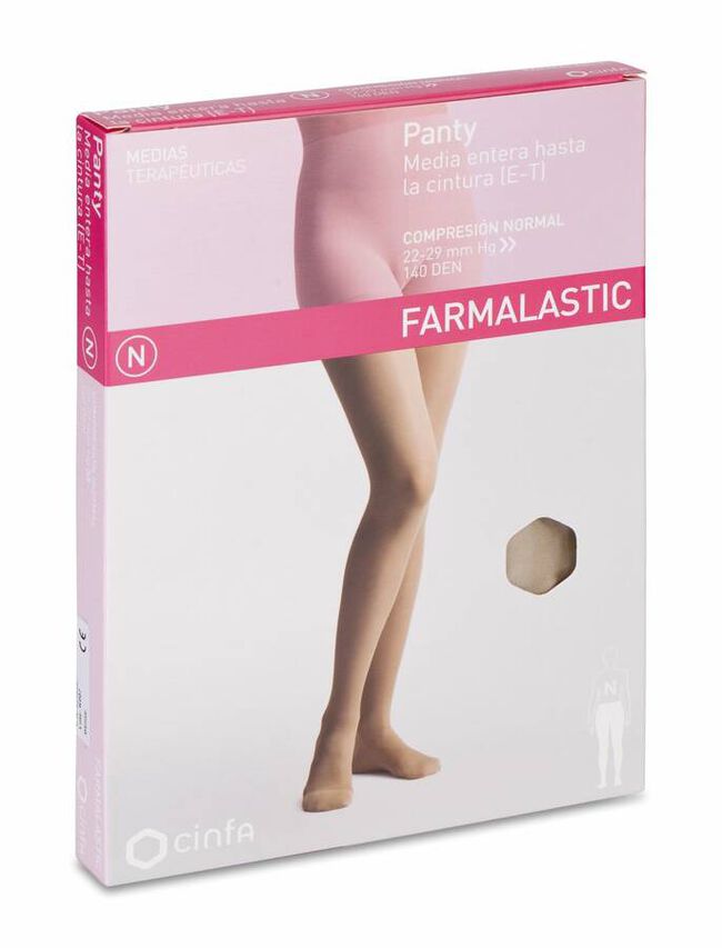 Farmalastic Panty de Compresión Normal Beige Talla Reina, 1 Ud